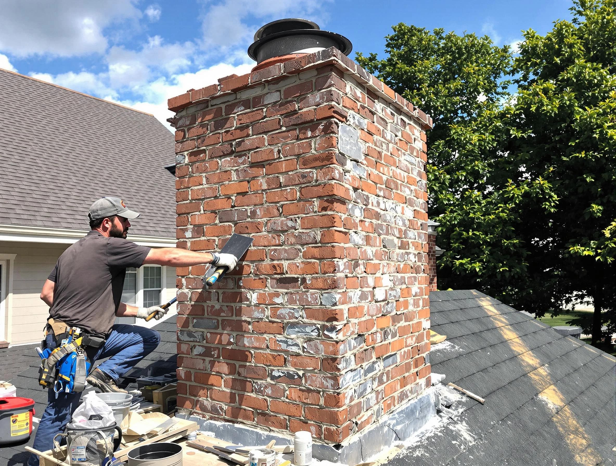 Completed chimney rebuild by Lebanon Chimney Sweep in Lebanon, TN