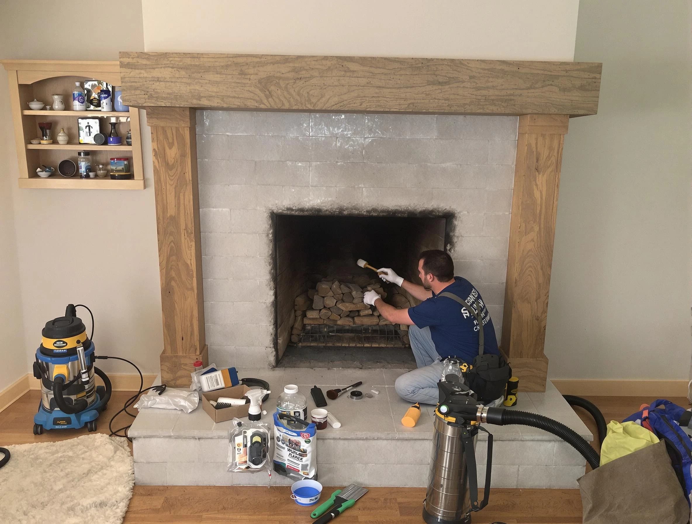 Detailed creosote removal process by Lebanon Chimney Sweep in Lebanon, TN