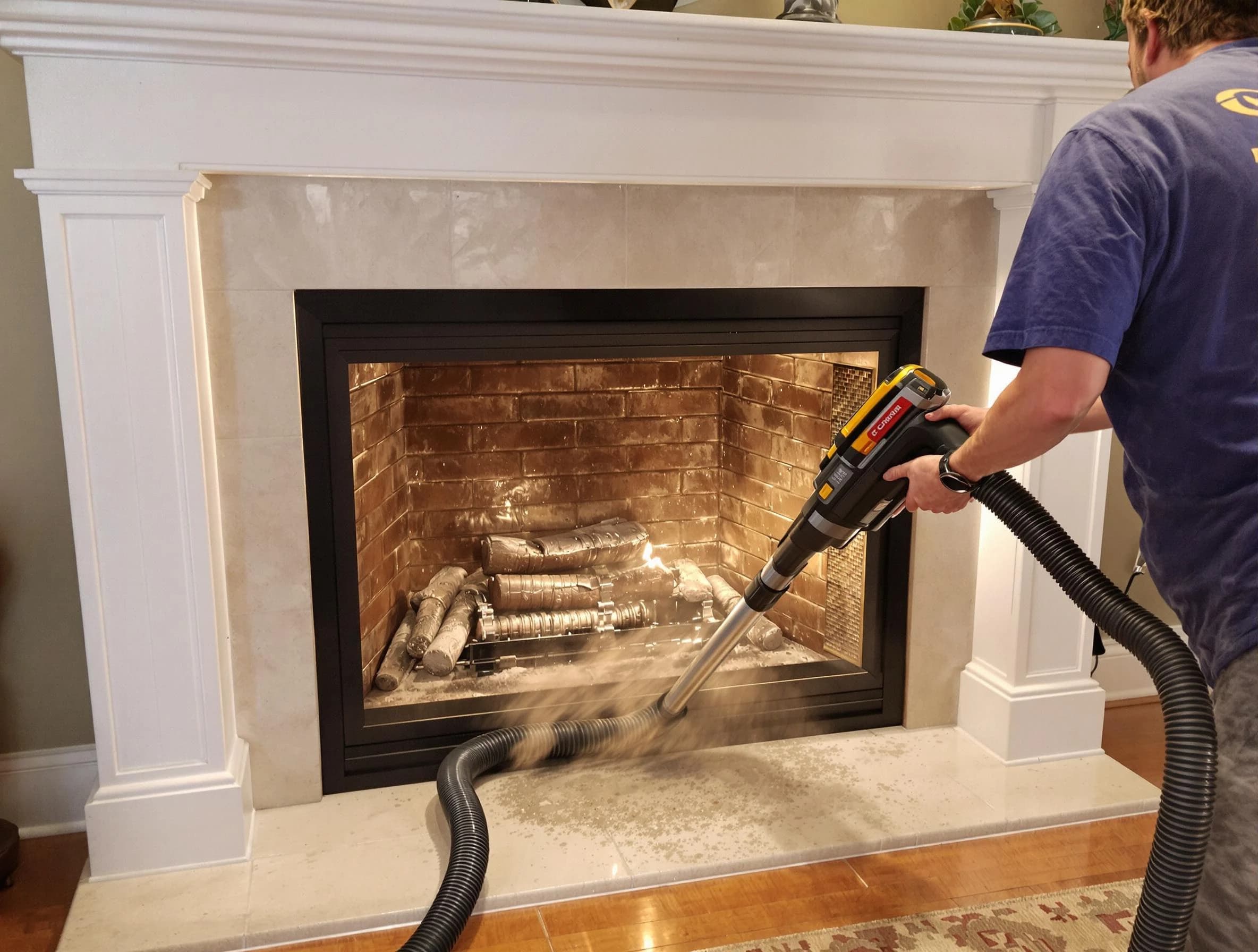Fireplace cleaning performed by Lebanon Chimney Sweep in Lebanon, TN