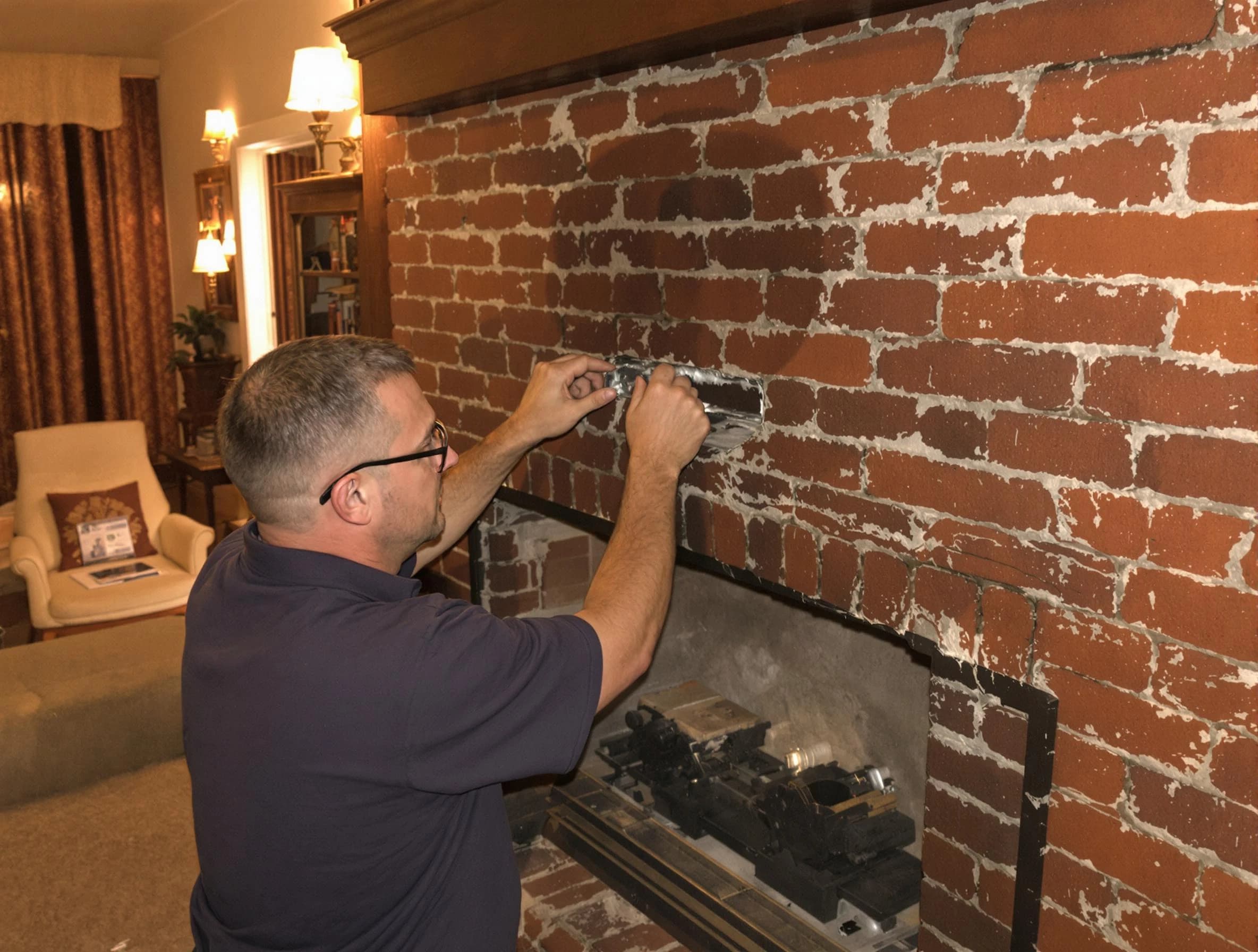 Lebanon Chimney Sweep expert fixing a fireplace in Lebanon, TN