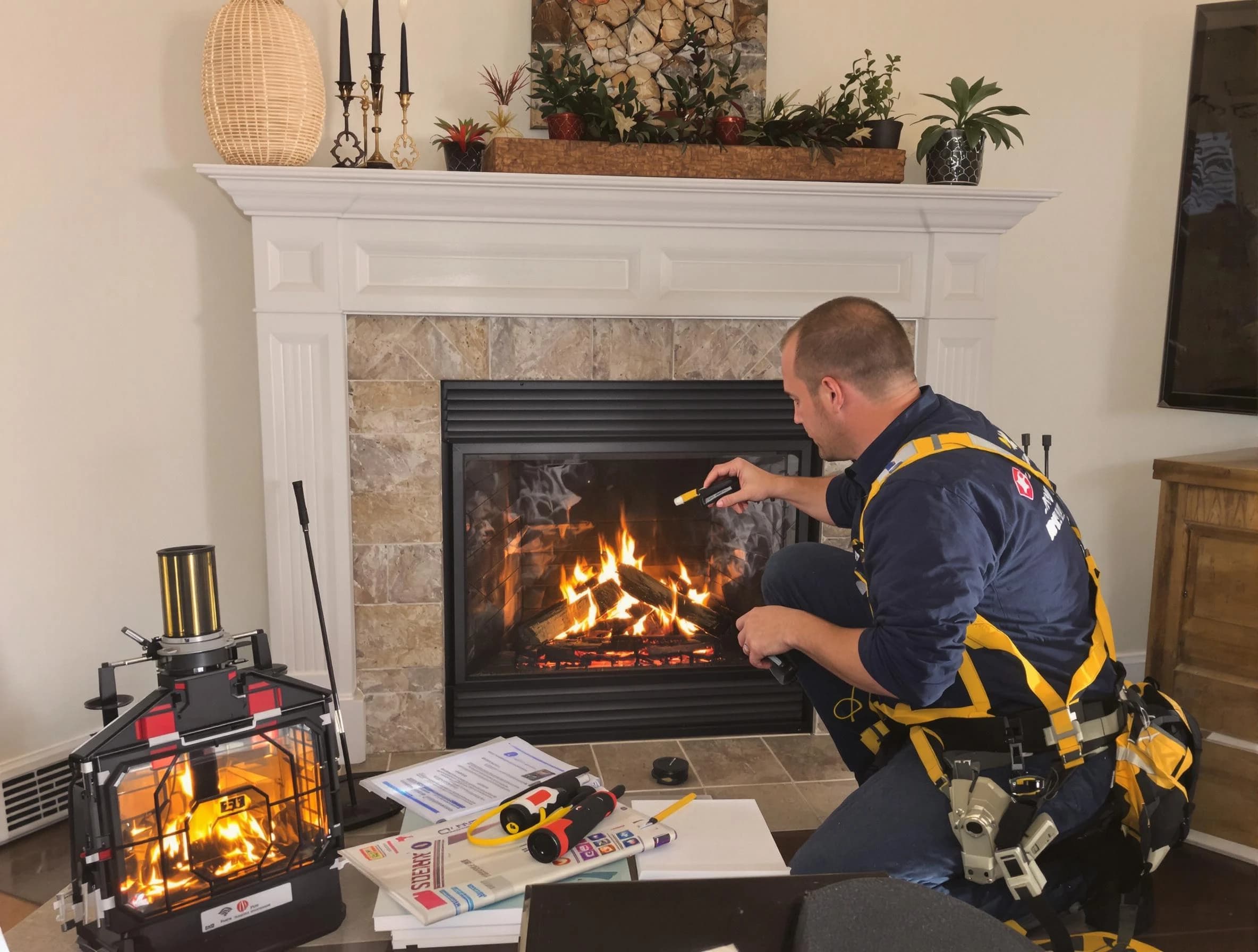 Safety-focused fireplace inspection by Lebanon Chimney Sweep in Lebanon, TN
