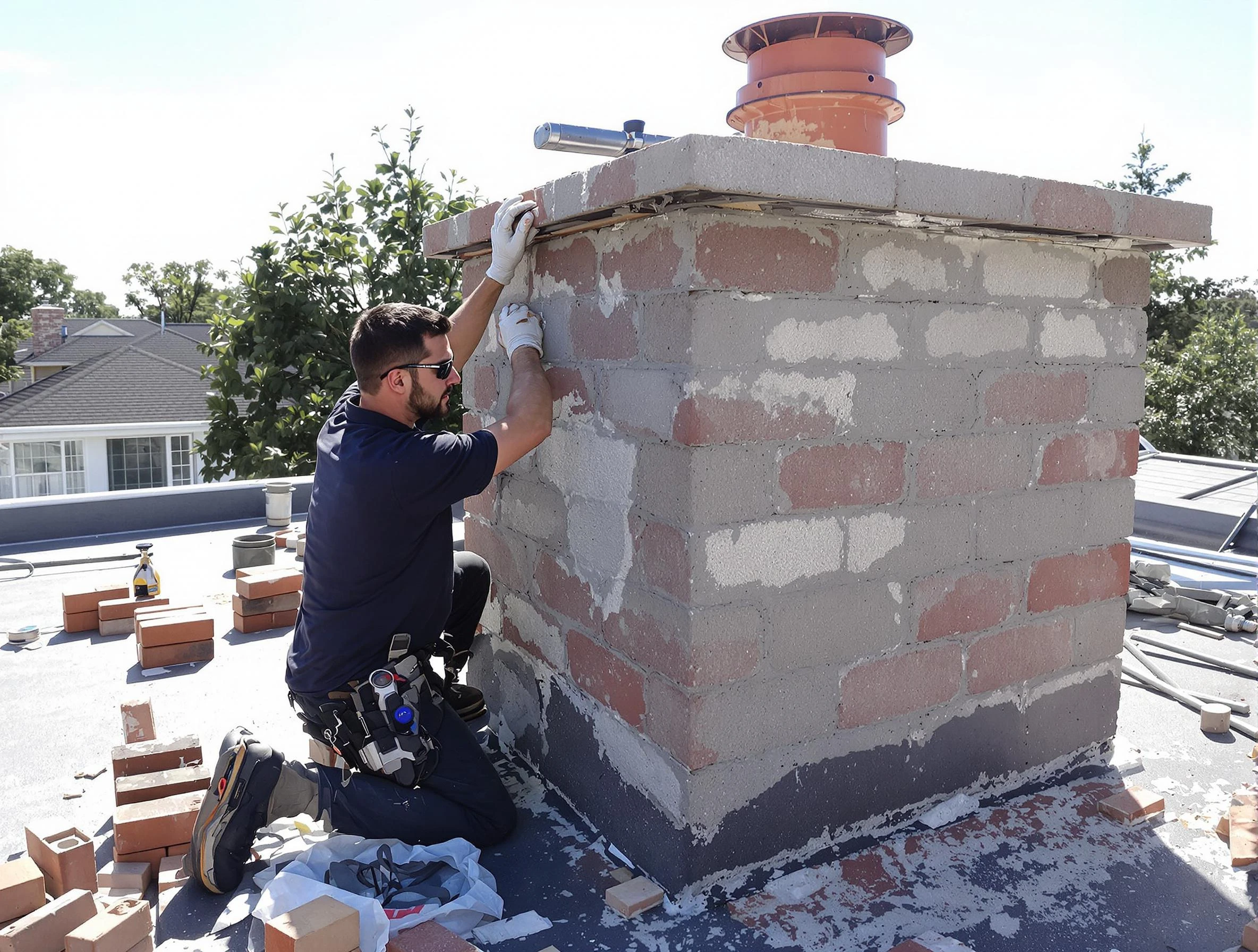 Advanced chimney repair process by Lebanon Chimney Sweep in Lebanon, TN