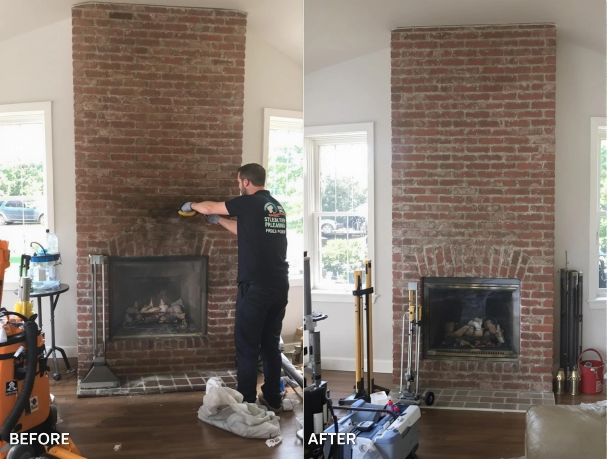 Finished chimney sweeping service by Lebanon Chimney Sweep in Lebanon, TN