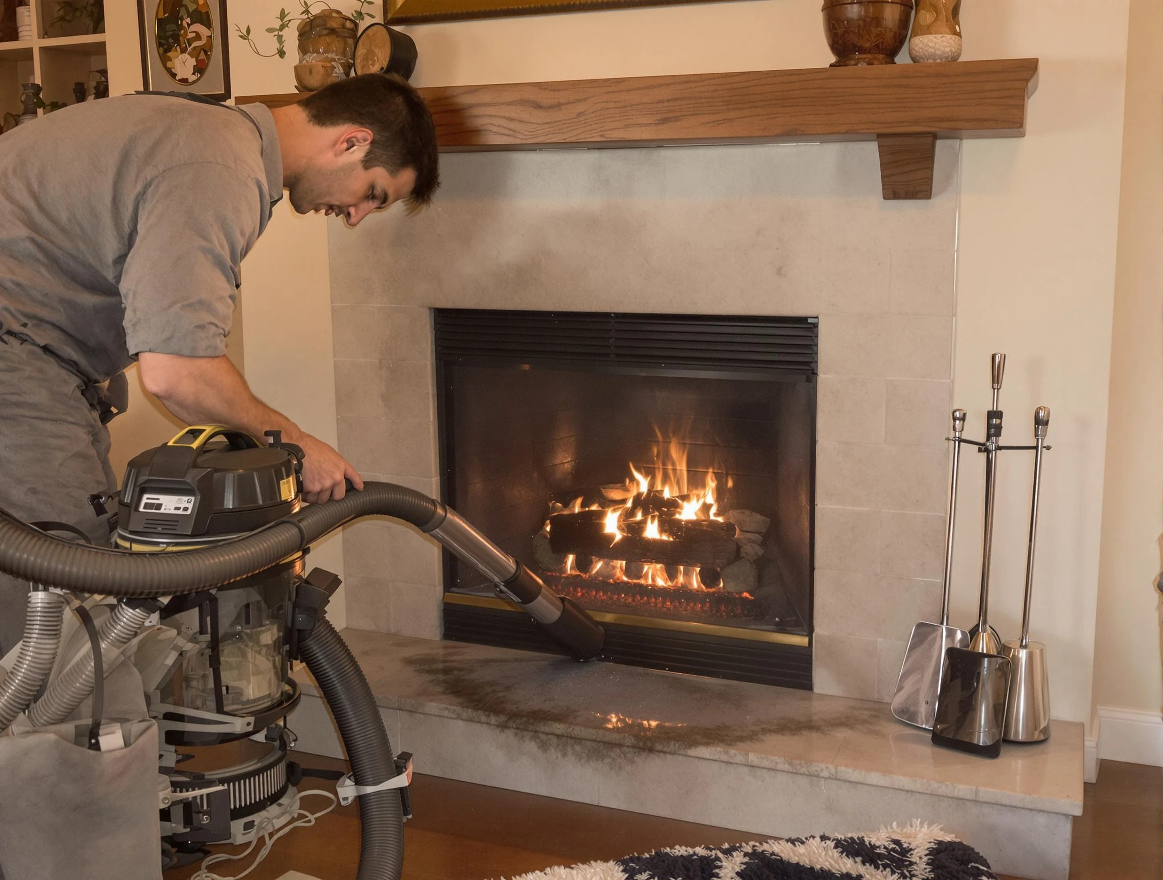 Routine fireplace upkeep by Lebanon Chimney Sweep in Lebanon, TN